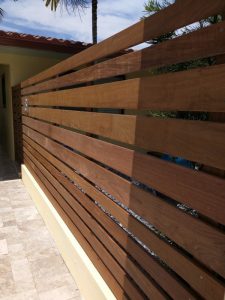 wood boundary fence