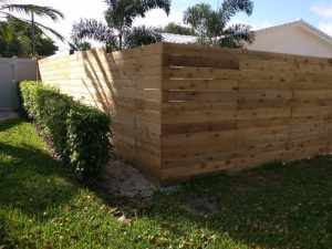 wood garden fence enclosure