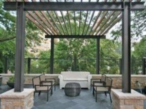 pergola made from metal