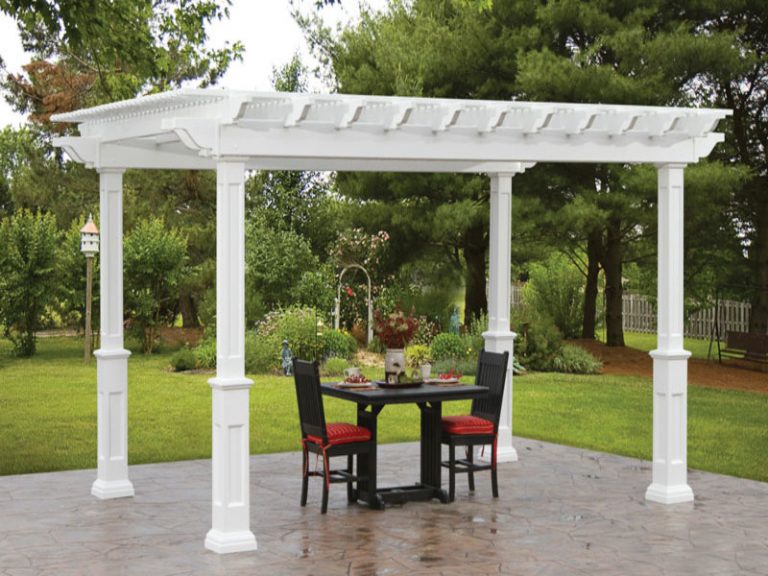 pergola made from vinyl