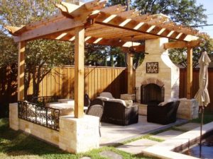 pergola made from wood